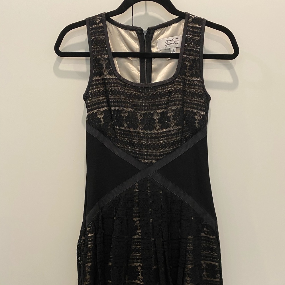 Marc + James black and beige dress